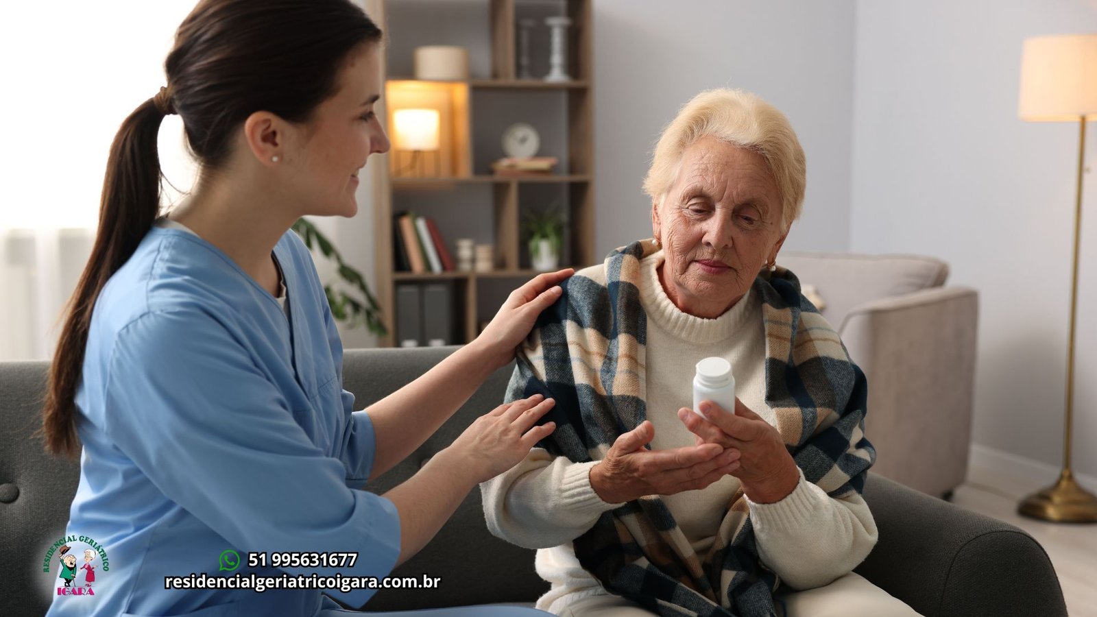 Residencial senior em Canoas Uma enfermeira atendendo uma senhora no Residencial geriatrico Igara em Canoas. assistência geriátrica em Canoas. Lar geriátrico profissional: 5 sinais de que chegou a hora de procurar ajuda