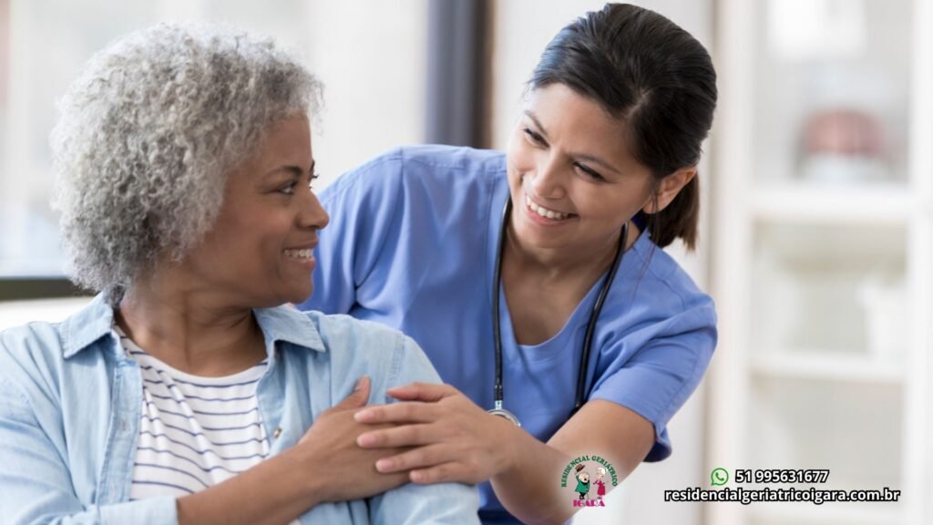 Serviços essenciais oferecidos pelos lares geriátricos 1 Descubra quais são os serviços essenciais oferecidos pelos lares geriátricos e como eles garantem a saúde e segurança do idoso. Conheça o Residencial Geriátrico Igara em Canoas.